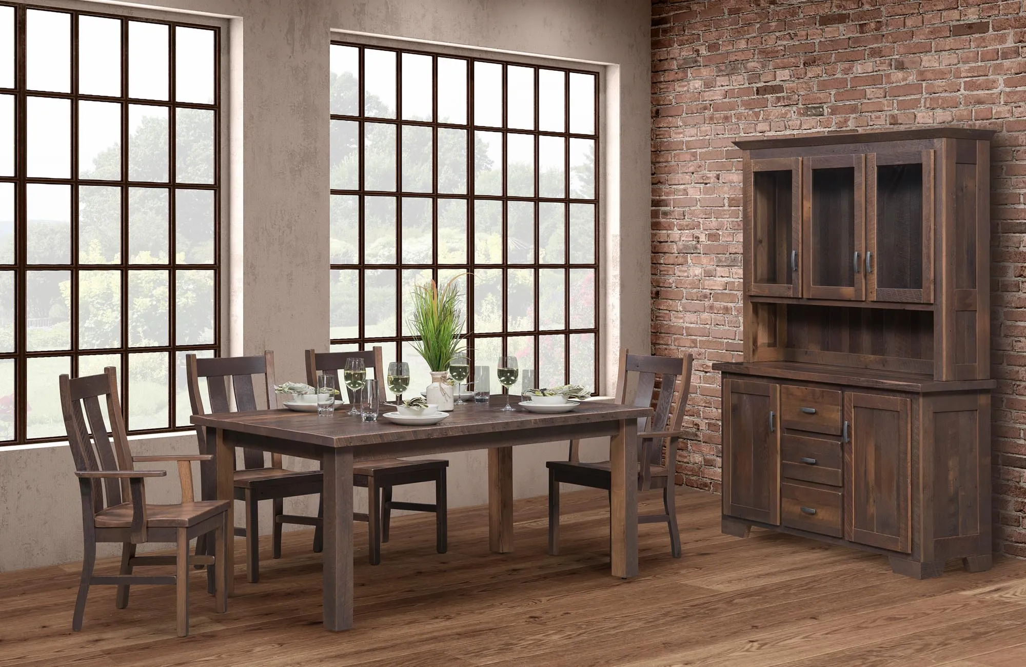 Oxford solid deals oak dining table